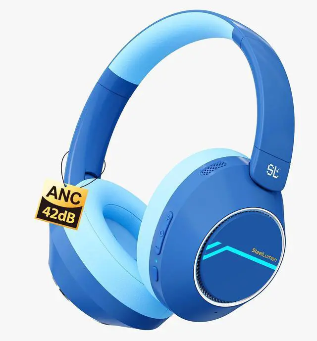 Main image of Nova1Pro Active Noise Cancelling Headphones for Kids, 3-Level Safe Volume 75/85/94dB, ANC Safe Wireless Listen, Fast Charging, Bluetooth 5.4 with Mic, boy Girl for School, Travel & Airplane