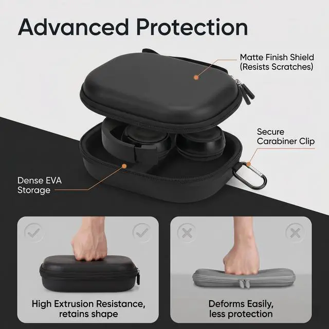 Alt view image 7 of 7 - Hard Travel Case Replacement for JBL Tune 500BT / 510BT / 520BT On-Ear Wireless Bluetooth Headphone, Case Only