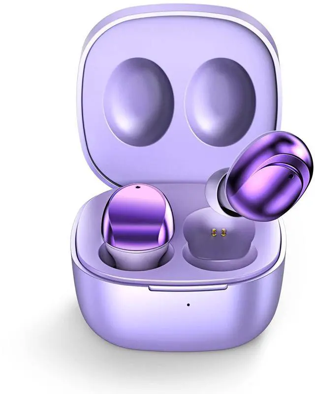 Main image of Wireless Earbuds Deep Bass Stereo Sound Bluetooth Earbuds 120H True | Wireless Headphones with Ear Caps (S/M/L) for Samsung S26/S25/S24/S23/S22 Ultra Z Flip 5/4/3/Fold 5/4 iPhone 17/16/15 Purple