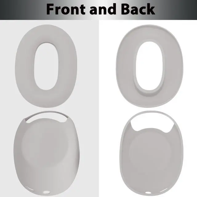 Alt view image 7 of 7 - 3-in-1 Silicone Sweat Case Cover for Sony WH-1000XM6 Headphones, XM6 Covers Accessories Silicone Ear Pads Covers & Headband Cover & Ear Cup Protector, Washable & Sweatproof - Platinum Sliver