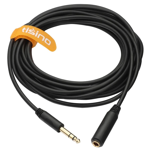 Alt view image 7 of 7 - 1/4" TRS Extension Cable, 1/4" Headphone Cord Extender, 6 FT 6.35mm Stereo Audio Extension Cord for Headphones, Guitar, Amp, Speaker, Gold-Plated 1/4 TRS Jack Extender Lead