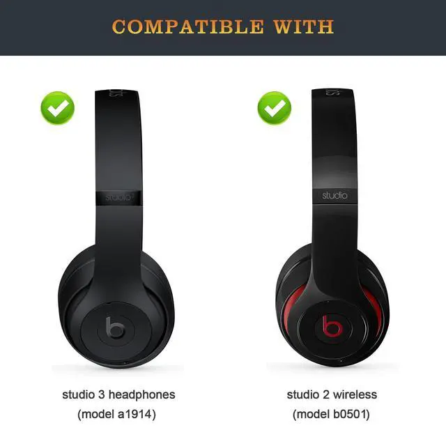 Alt view image 2 of 7 - Studio 3 Inside Panel Studio3 Replacement Parts Inner Earphone Shell Accessories Compatible with Beats by Dr. Dre Studio3/A1914 Studio 2 Wireless/B0501 Headphones (Matte Black)