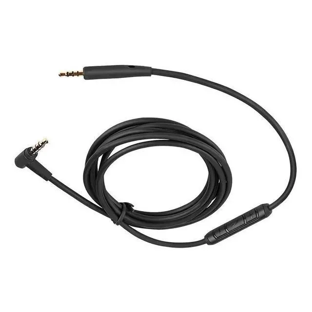 Alt view image 6 of 6 - Replacement Aux Extension Cable Cord Wire,for Bose QuietComfort QC25 QC35 Sound Link SoundTrue On Ear Headphones with in Line Mic Volume Control (Black)