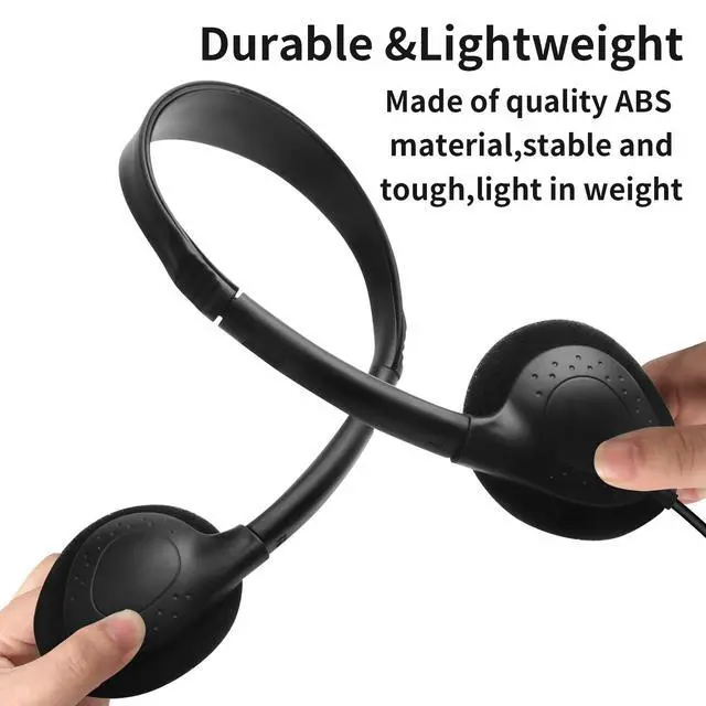 Alt view image 3 of 7 - Headphones Bulk for Kids Classroom, 30 Pack Class Set Bulk Headphones with 3.5 mm Plug, Perfect for Schools, Libraries