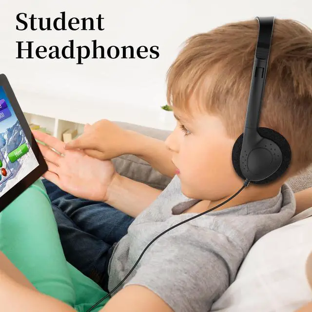 Alt view image 5 of 7 - Headphones Bulk for Kids Classroom, 30 Pack Class Set Bulk Headphones with 3.5 mm Plug, Perfect for Schools, Libraries
