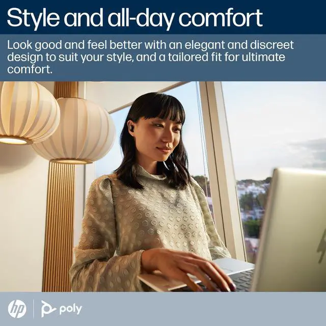 Alt view image 5 of 7 - Poly Voyager Free 20 True Wireless Earbuds in Black - Adaptive ANC, AI Enhanced Audio and Personalized Comfort - Works with PC/Mobile