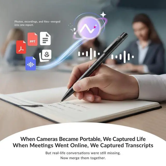 Alt view image 2 of 7 - Notique AI Pen | Pocket AI Voice Recorder | Audio Recorder | Discreet Recording Device | AI Summarize & Transcribe for Multi-File & Meeting Timeline | No Monthly Fees