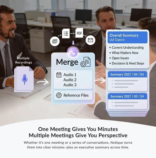 Alt view image 5 of 7 - Notique AI Pen | Pocket AI Voice Recorder | Audio Recorder | Discreet Recording Device | AI Summarize & Transcribe for Multi-File & Meeting Timeline | No Monthly Fees