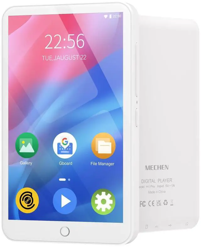Main image of Android MP3 Player 4" Touchscreen Bluetooth WiFi White | Android 9 OS, 2GB RAM+16GB ROM, Speaker, Spotify/Amazon Music/Audible, Google Play Store for Apps