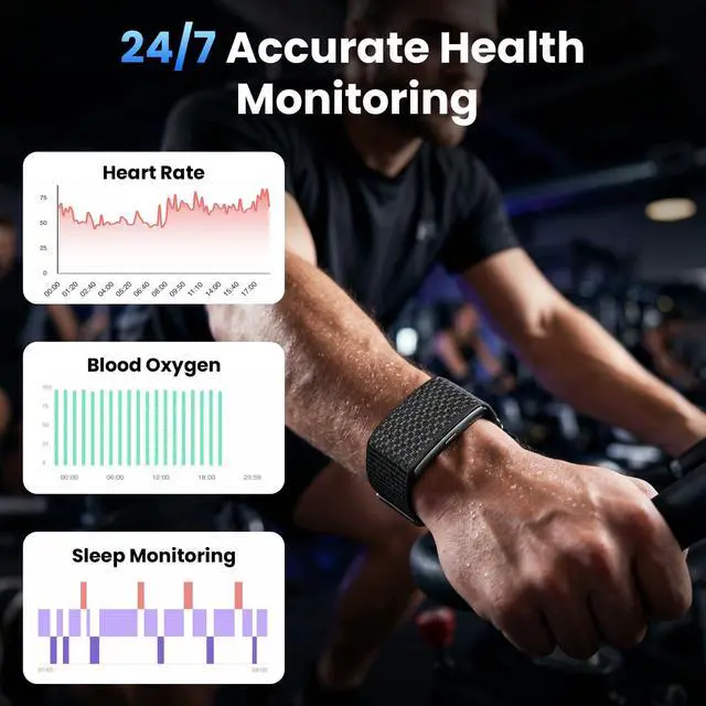 Alt view image 7 of 7 - Voice Activated Recorder, Fitness Tracker with Transcribe & Summarize, Recording Device with AI Noise Reduction, Audio Recorder for Meetings, Lectures, Work, Interviews, 160+ Sport Modes