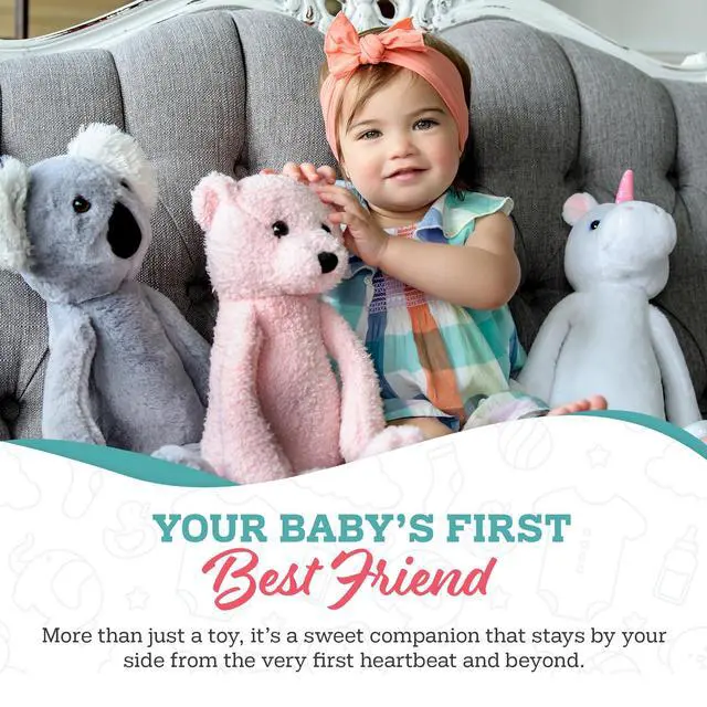 Alt view image 5 of 7 - My Babys Heartbeat Bear, 20 Second Re-Recordable Voice Recorder Plush Keepsake, 3x5 Ultrasound Frame for Babys Heartbeat Memory, Pregnancy (Not a Medical Device), It's a Boy Blue