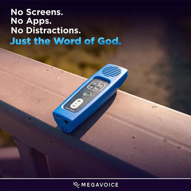 Alt view image 5 of 7 - Spanish Reina Valera 1960 (RVR60) Rechargable Audio Bible Player | Handheld, Easy Controls, 12-Hour Battery Life, Headphones and MicroUSB Cord Included