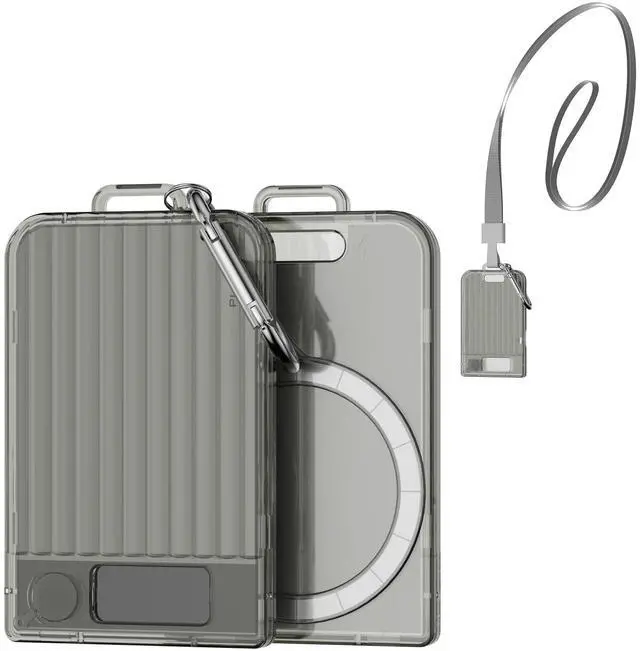 Main image of Magnetic Holder for Plaud Note&Plaud Note Pro(2025) with Lanyard&Carabiner,Anti-Scratch Hard Slim PC Portable Protective Case Ai Voice Recorder Accessories (Clear Gary)