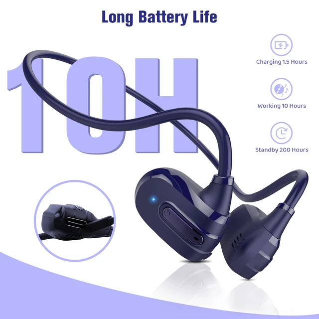Alt view image 6 of 7 - Kids Headphones, Open Ear Headphones for Teens Child Boys Girls Wireless Bluetooth 5.4 Headset w/ Built-in Mic for School/Tablet/Travel, 13g Ultra-Light, 85dB Protect Hearing, 10H Playtime