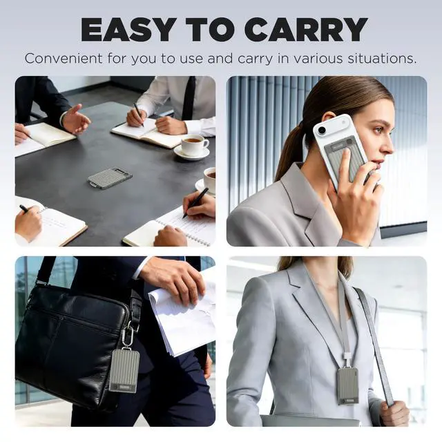 Alt view image 6 of 7 - Magnetic Holder for Plaud Note&Plaud Note Pro(2025) with Lanyard&Carabiner,Anti-Scratch Hard Slim PC Portable Protective Case Ai Voice Recorder Accessories (Clear Gary)