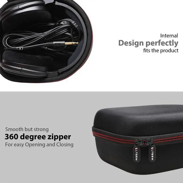 Alt view image 5 of 5 - Case for Sennheiser HD 599 SE/600/280 Pro/599/490 PRO/620S Headphone | Hard Carrying Travel Case for Sennheiser Headphone