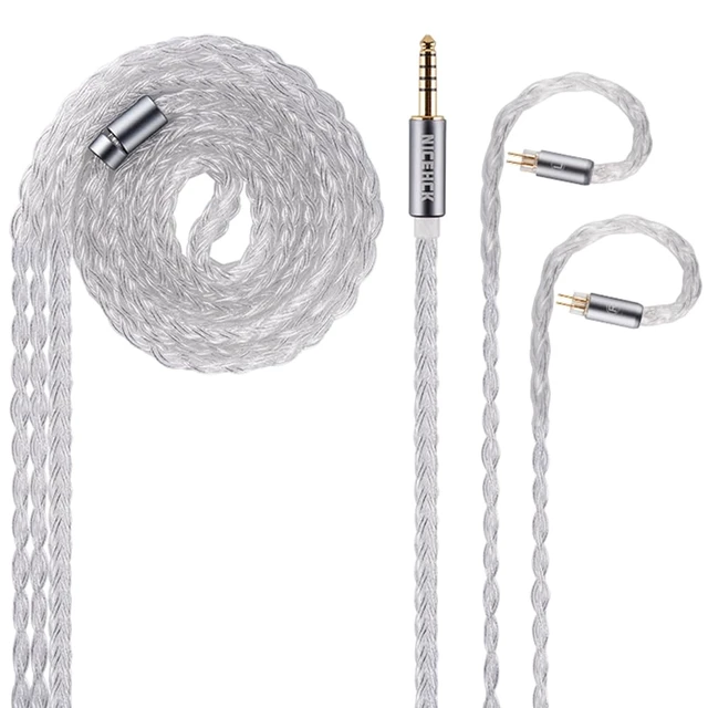 Alt view image 2 of 7 - IcyMoon 4.4mm Balanced 0.78mm 2Pin HiFi IEM Upgrade Cable 16-strand OCC silver plated OFC wire, balanced lossless audio, compatible with 0.78mm 2Pin IEM & 4.4mm players