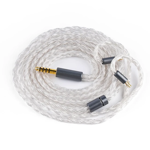Main image of IcyMoon 4.4mm Balanced 0.78mm 2Pin HiFi IEM Upgrade Cable 16-strand OCC silver plated OFC wire, balanced lossless audio, compatible with 0.78mm 2Pin IEM & 4.4mm players