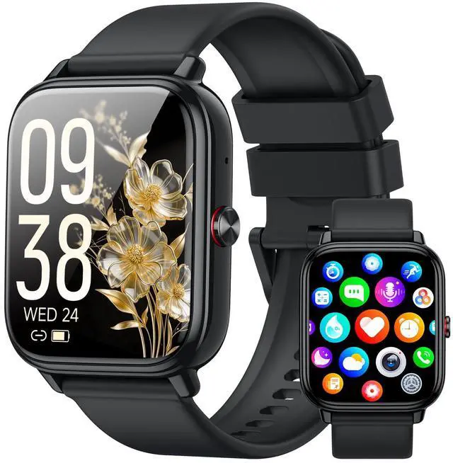 Main image of Smart Watch for Men Women, Fitness Tracker (Answer/Make Call), 1000 mAh Battery, 120+ Sport Modes, Step Counter/Sleep Monitor Fitness Watch, Smartwatch for Android/iPhone (Black)