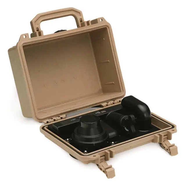 Alt view image 3 of 3 - Waterproof, Portable, and Rugged Outdoor Bluetooth Speakers. Loud Sound + Deep Bass, 40+ hr Battery Life, Dry Box + USB Charging, Multi-Pairing Party Mode (Fraser Tan, DB1)