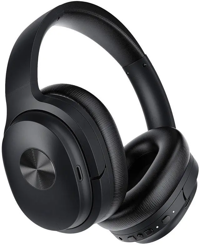 Main image of Hybrid Active Noise Cancelling Headphones, Wireless Over Ear Bluetooth Headphones, Hi-Fi Audio, Deep Bass, Memory Foam Earpads, 30H Playtime, Clear Calls, Travel, Office, Home, Black Pcs