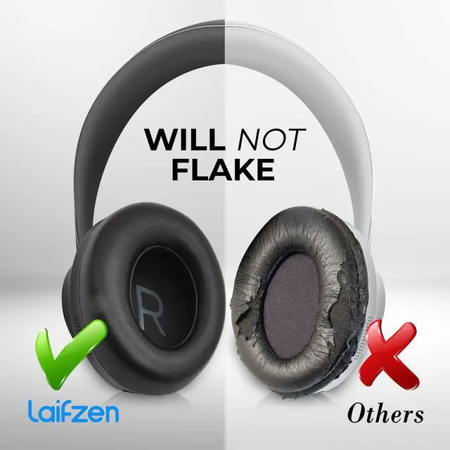 Alt view image 5 of 7 - Lambskin NC 700 Earpads Real Leather Ear Pads Cushions Sheepskin Replacement Cups for Bose NC700 Noise Canceling Headphones (Black)