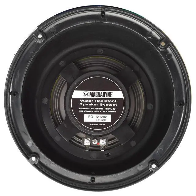 Alt view image 4 of 4 - 5 Water Resistant Outdoor Wedge Speakers - Full Plastic Encasement with Grills - Pair