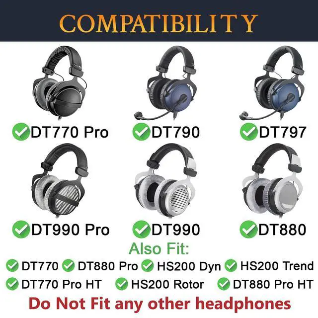 Alt view image 2 of 7 - Headband Side Cover Slider for Beyerdynamic DT 770/DT880/DT990 Pro, DT770/DT880 Pro HT, DT790/DT797, HS200 Dyn/Rotor/Trend Headphones, End Caps Replacement Repair Kit Accessories - Black
