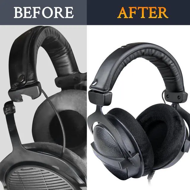 Alt view image 6 of 7 - Headband Side Cover Slider for Beyerdynamic DT 770/DT880/DT990 Pro, DT770/DT880 Pro HT, DT790/DT797, HS200 Dyn/Rotor/Trend Headphones, End Caps Replacement Repair Kit Accessories - Black
