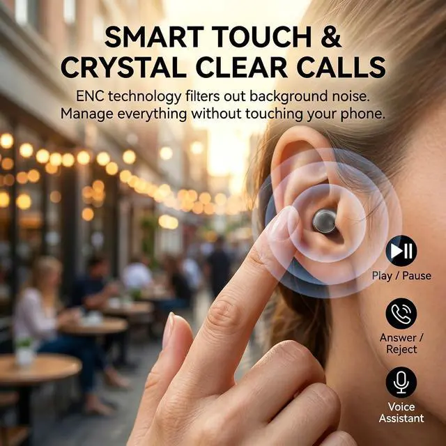 Alt view image 5 of 7 - Invisible Mini Sleep Wireless Bluetooth Earbuds,Smallest Low Profile Micro Tiny Discreet Hidden Ear Buds for Work,Small Headphones, Wireless Earphone Side Sleepers for Small Ear Canals