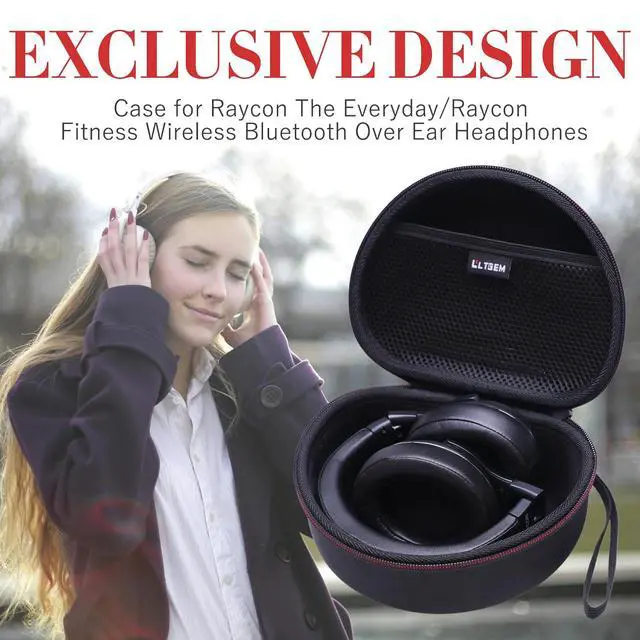 Alt view image 7 of 7 - Case for Raycon The Everyday/Raycon Fitness Over Ear Headphones Black | Hard Carrying Travel Case for Raycon The Everyday/Raycon Fitness Over Ear Headphones