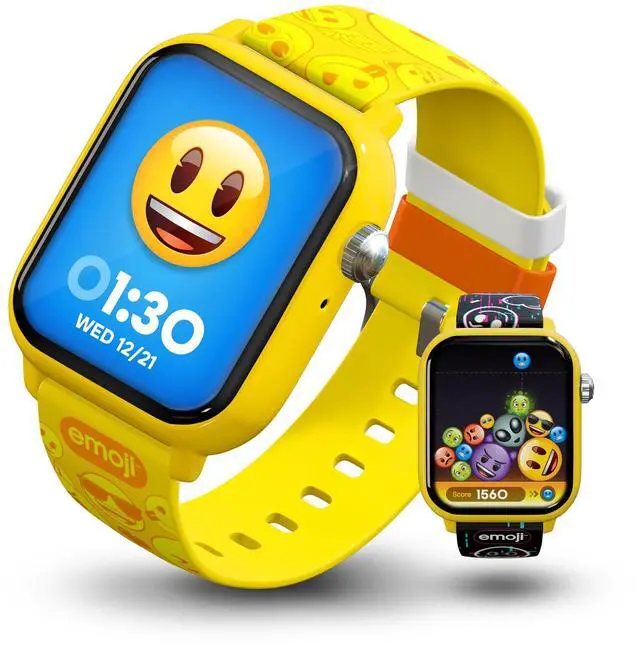 Main image of Emoji, All-Ages Gaming Smart Watch, No Wi-Fi or Bluetooth | Built-in Emoji Merge! & Ask Emoji Game, Fitness and Steps Tracker, 100+ Customizable Watch Face Combinations, Water Resistant