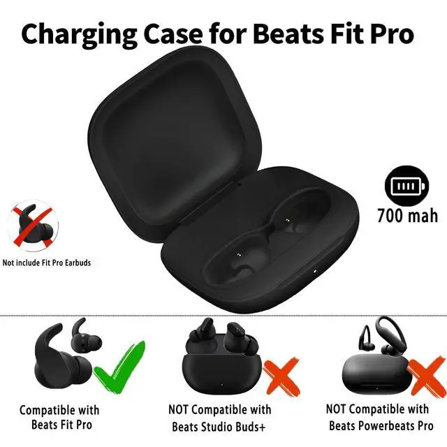 Alt view image 2 of 7 - Replacement Compatible forBeats Fit Pro Charging Case, Charging Case forBeats Fit Pro Alternative with Wireless Bluetooth Pairing Button