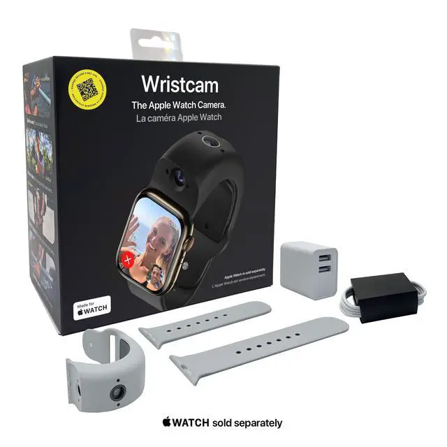 Alt view image 2 of 6 - Smart Dual-Camera Band for Apple Watch (Apple MFi Certified), 8MP Sensor, Full HD Video/720P Sport Mode, (New) Pro. Image Stabilization, WiFi, IP68 Water Resistant, Siri Integration