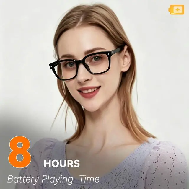 Alt view image 5 of 7 - Smart Bluetooth Glasses for Men Women, AI Glasses with Open Ear Audio | Voice Control, Real-Time Translation, Hands-Free Calls, Smart Sunglasses for Travel, Work and Daily Use