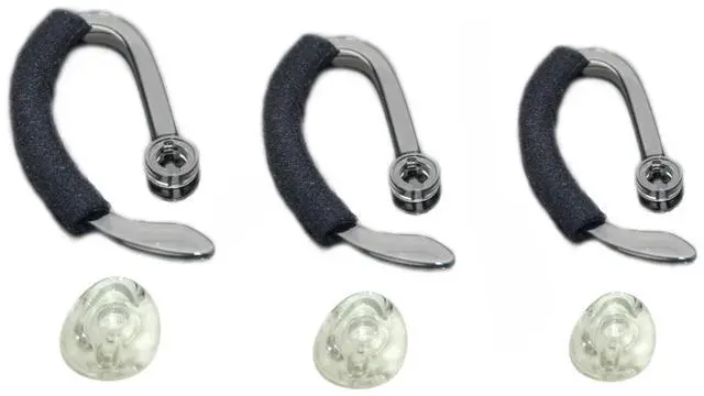 Main image of 3X Same Size Replacement Earbuds Ear Tips + Ear Hook Loops + Foam Spare Fit Kit for Plantronics CS540 Savi W440 W740 W745 WH500 EarLoops EarHook Ear Bud Sleeve Part (Mixed L/M/S)