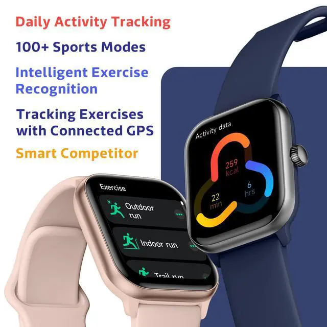 Alt view image 5 of 7 - Pulse 2 VeryFit Smart Watch for Men Women Fitness Tracker Watch (Black) | Alexa, 1.85" AMOLED Screen, Body Energy, Heart Rate, Oxygen Saturation, Stress, Sleep Monitor, Step Tracker, Bluetooth Call
