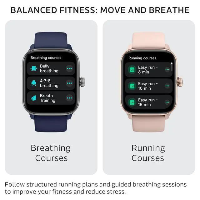 Alt view image 6 of 7 - Pulse 2 VeryFit Smart Watch for Men Women Fitness Tracker Watch (Black) | Alexa, 1.85" AMOLED Screen, Body Energy, Heart Rate, Oxygen Saturation, Stress, Sleep Monitor, Step Tracker, Bluetooth Call