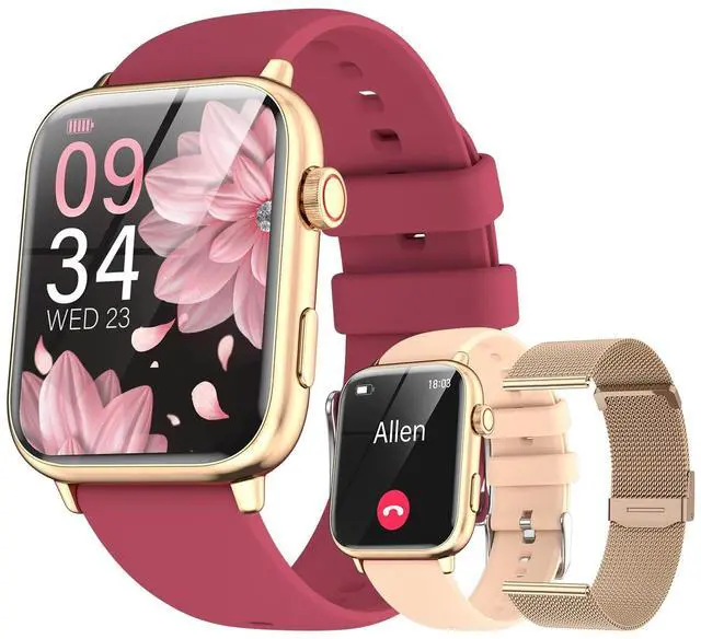 Main image of 1.91" Smart Watch, Fitness Tracker, 3 Bands (1 Metal & 2 Silicone) | Premium Smartwatch for Men Women: Bluetooth Call, Heart Rate Sleep SpO2 Monitor, 315mAh Battery, 100+ Sports, iOS Android