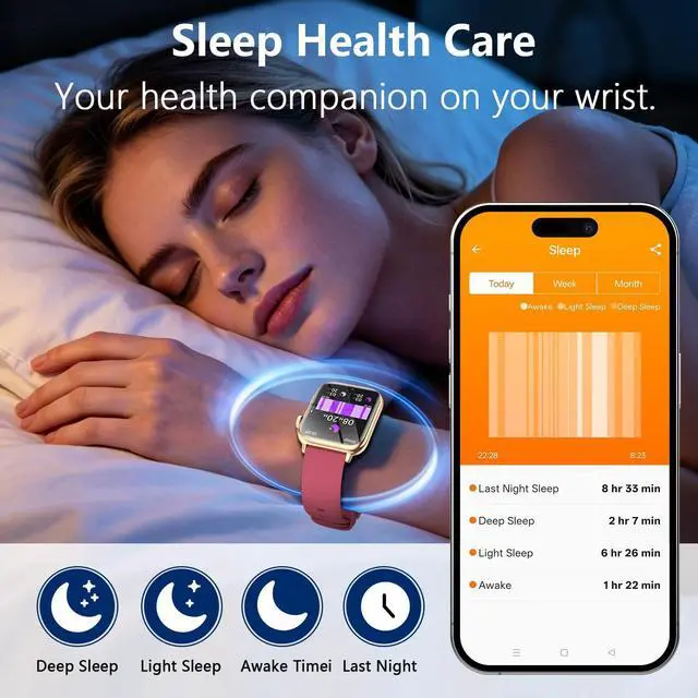 Alt view image 5 of 7 - 1.91" Smart Watch, Fitness Tracker, 3 Bands (1 Metal & 2 Silicone) | Premium Smartwatch for Men Women: Bluetooth Call, Heart Rate Sleep SpO2 Monitor, 315mAh Battery, 100+ Sports, iOS Android