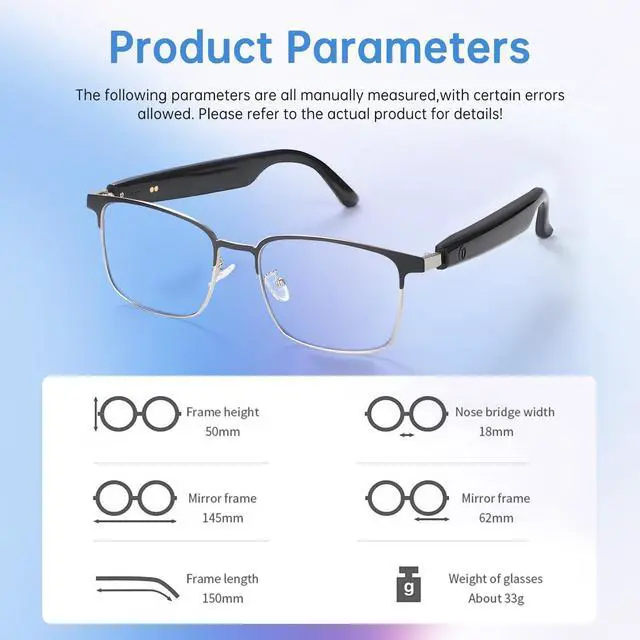 Alt view image 4 of 7 - Smart Glasses for Men Women, Bluetooth Audio & Photochromic Lenses | Open-Ear Built-in Mic & Speakers Touch Control Voice Assistant Hands-Free Calls Compatible with iOS & Android Work Relax Game