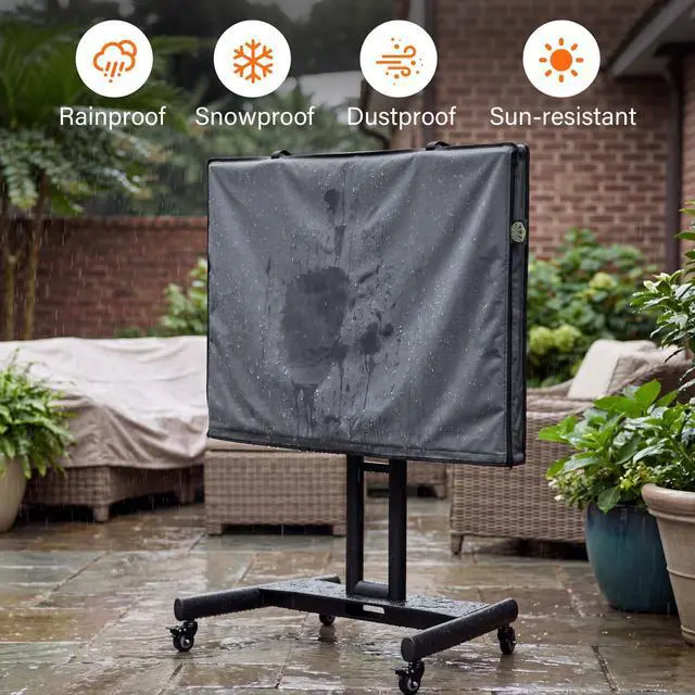 Alt view image 4 of 7 - Outdoor TV Cover - All-Weather Waterproof Universal for 40 to 43 Inch TVs