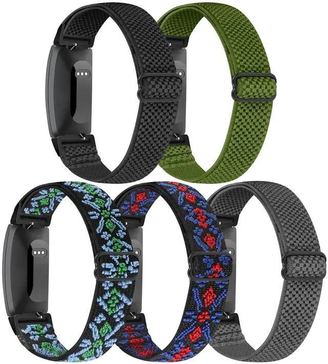 Main image of Elastic Watch Band Compatible with Fitbit Inspire /3/2/HR/Ace 2/3, Soft Nylon Sport Wristband Replacement Straps For Women & Men