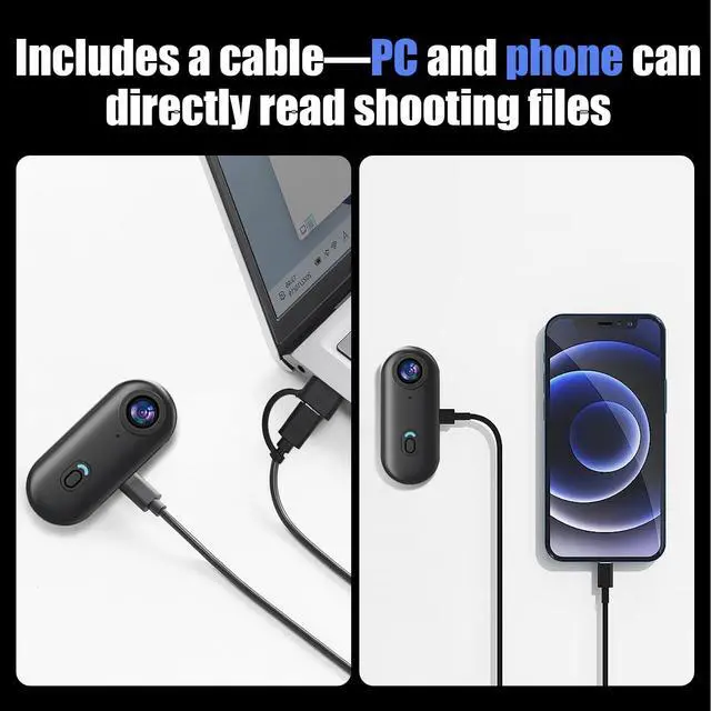 Alt view image 7 of 7 - 4K WIFI POV Action Body Camera 64GB, Thumb Size Mini Bodycam, Waterproof Magnetic Wearable Hand-free Portable Sports Action Cameras, Snapcam Mount Anywhere for Cycling, Skiing, Swimming, Walking