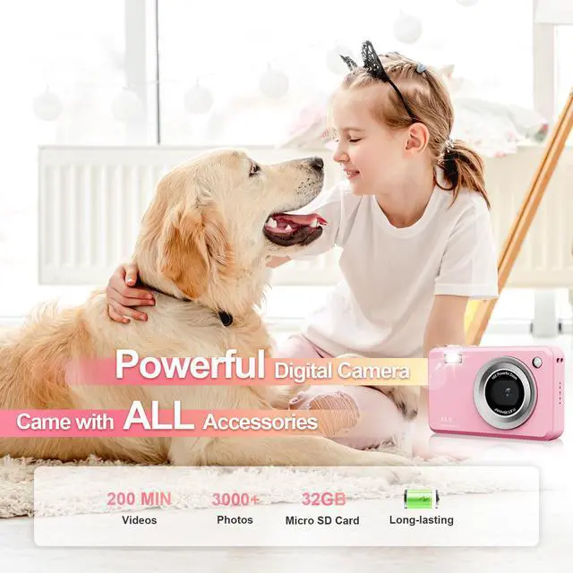 Alt view image 5 of 6 - Digital Camera with 32GB Card,48MP Compact Portable Small Point Shoot Camera,FHD 1080P Point and Shoot Digital Cameras with 16X Zoom,for Boys Girls Teens Gifts