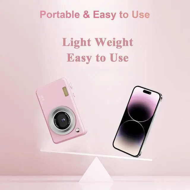 Alt view image 6 of 6 - Digital Camera with 32GB Card,48MP Compact Portable Small Point Shoot Camera,FHD 1080P Point and Shoot Digital Cameras with 16X Zoom,for Boys Girls Teens Gifts
