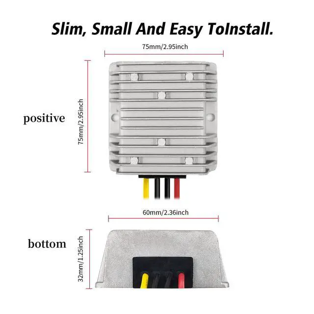 Alt view image 7 of 7 - Car Voltage Stabilizer, 4A 48W Heavy Duty 12v Voltage Regulator Surge Protector for Car Battery Truck Vehicle Boat RV Camper Solar System (10-36V Input, 12V Output)