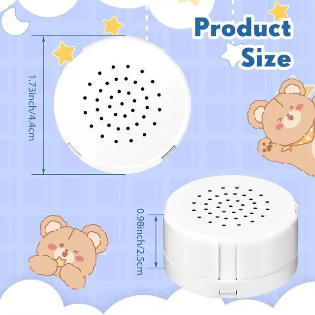 Alt view image 5 of 6 - 20 Pack Voice Recorder for Stuffed Animals, Recordable 20 Second Sound Module with Lock Function, Voice Recorder Box for Plush Toys Pillows Record Messages Music Memories