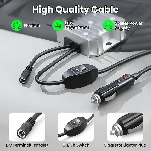 Alt view image 5 of 7 - for Starlink Mini 12V Conversion Kit, 12V Power Cable with Cigarette Lighter Plug, 9-20V Step Up 24V 72W Conversion Kit for Truck RV (EL13-C)