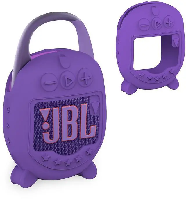 Main image of Silicone Cover Case for JBL Clip 5 Portable Bluetooth Speaker | Protective Soft Skin for JBL Clip 5 Speaker Holder Accessories, Shockproof and Anti-Scratch Cover (Purple)